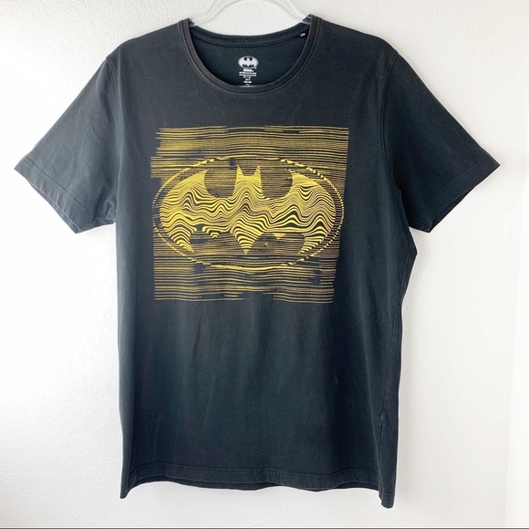 Batman Other - Batman Black Tee Shirt Yellow Design